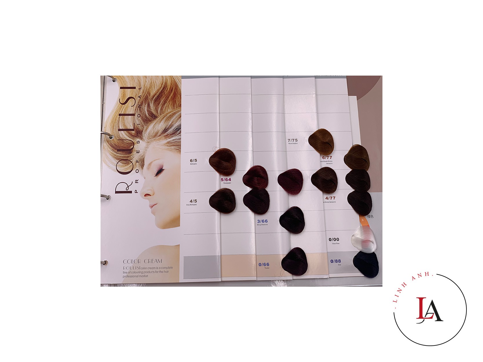 Bảng màu thuốc nhuộm tóc Roulisi